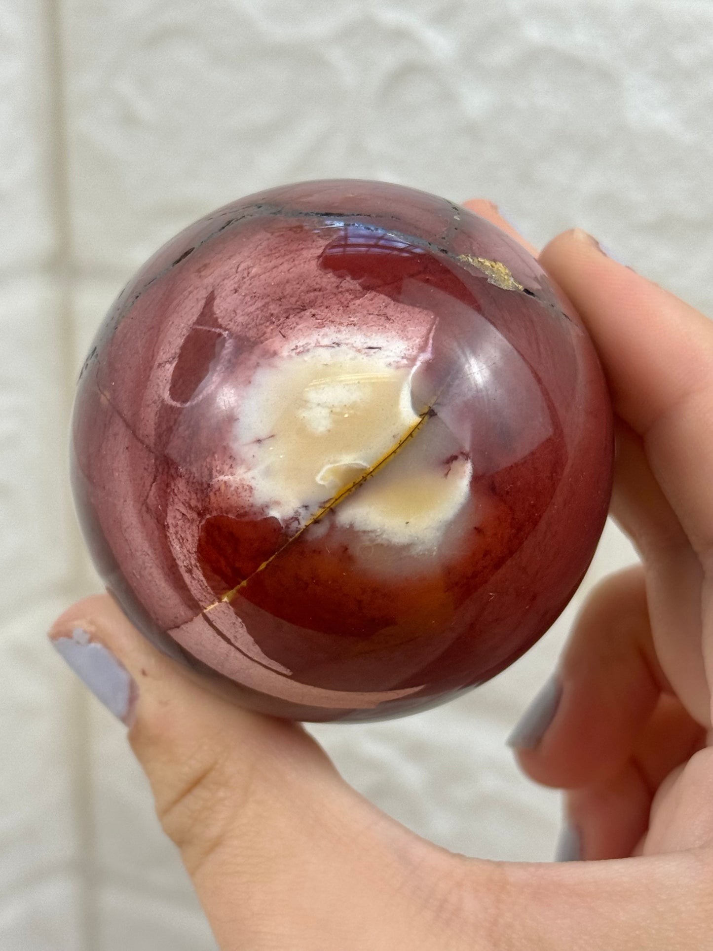 1 red mookaite jasper sphere from Australia (fill in some)
