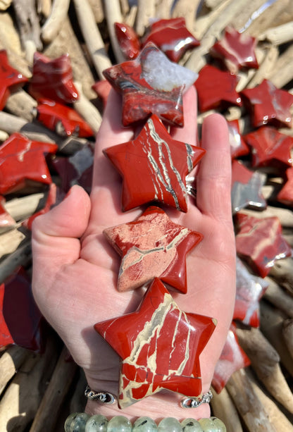 1 stunning red jasper star