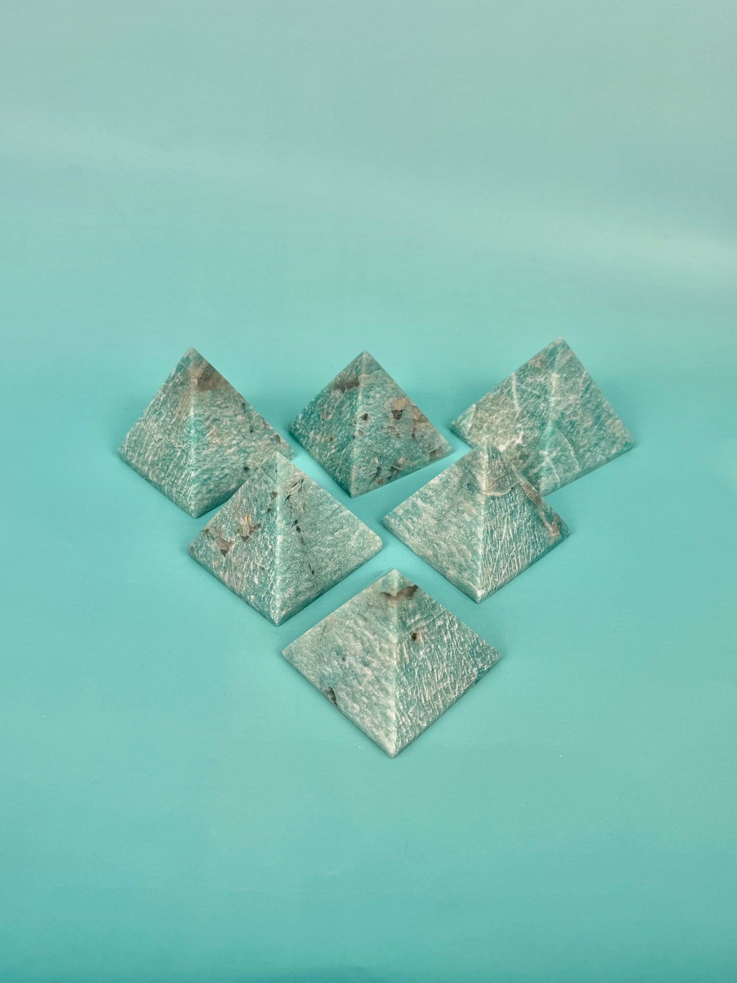 1 amazonite x smoky quartz pyramid