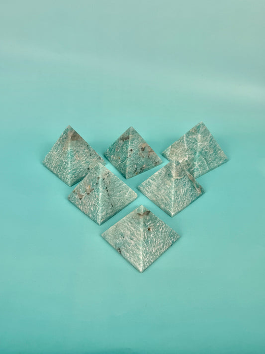 1 amazonite x smoky quartz pyramid