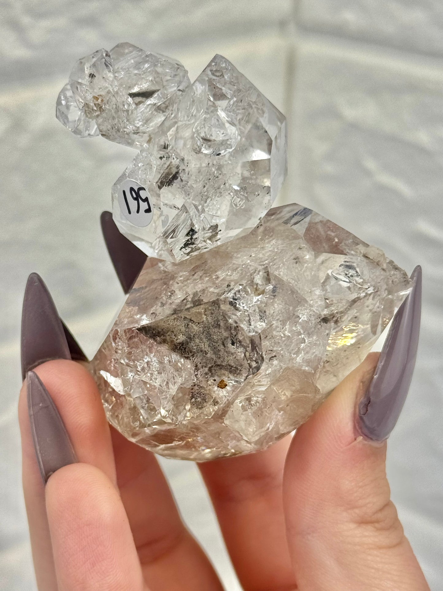 High-grade collectors Herkimer diamond chain from New York