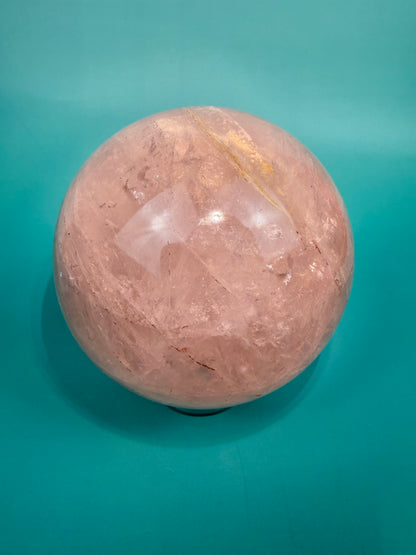 Incredible flashy star rose quartz sphere