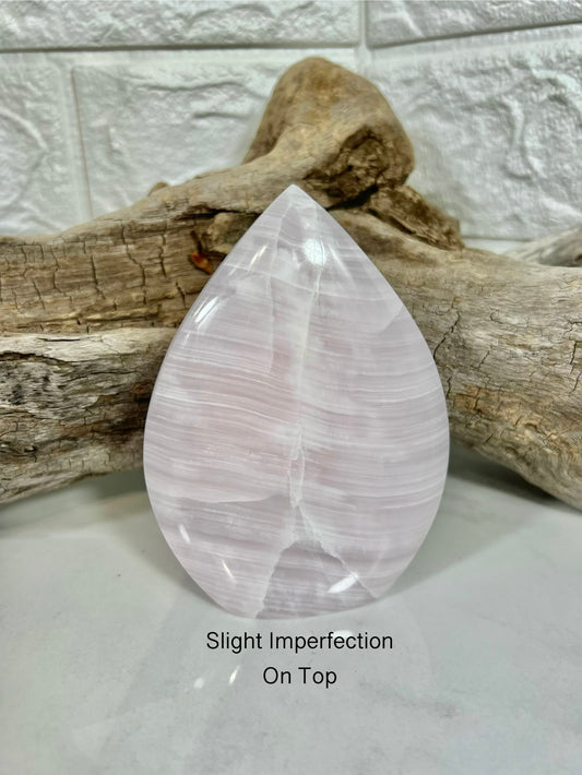 Imperfect pink mangano calcite flame E