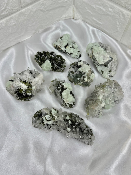 You pick! Prehnite, epidote, x quartz specimens from Sichuan Province, China