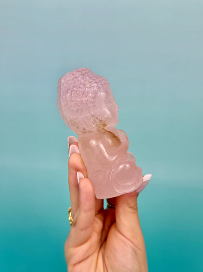 Rose quartz Buddha