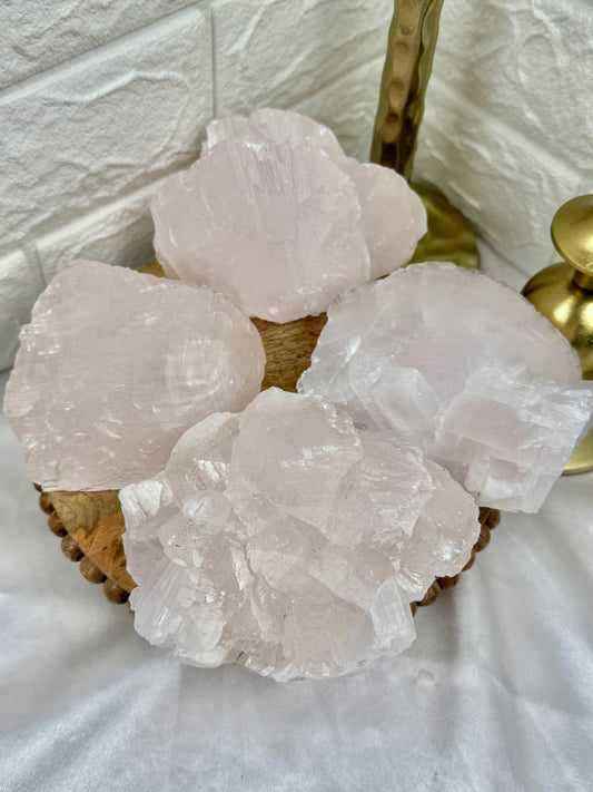 You pick! Beautiful UV reactive pink shell calcite from China