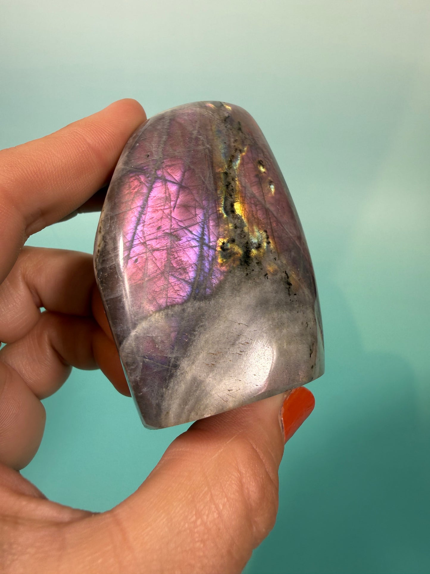 Hot pink flash labradorite Freeform T