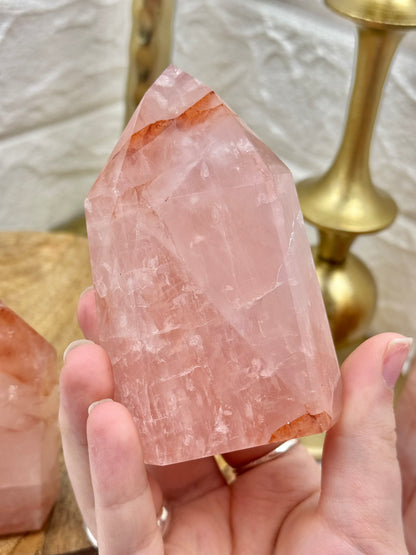 You pick! Rose quartz x fire quartz towers from Brazil (natural imperfections)