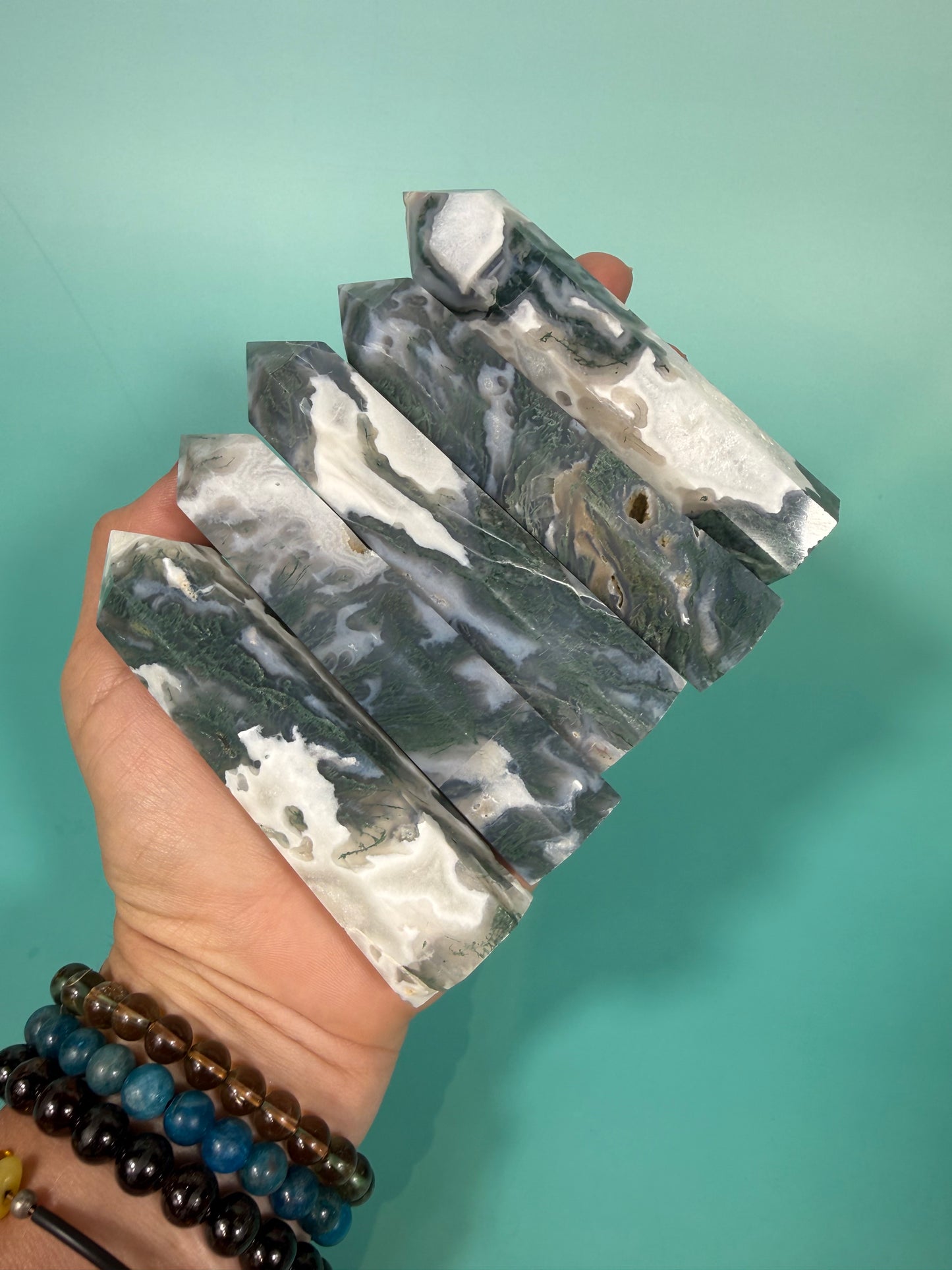 1 moss agate tower