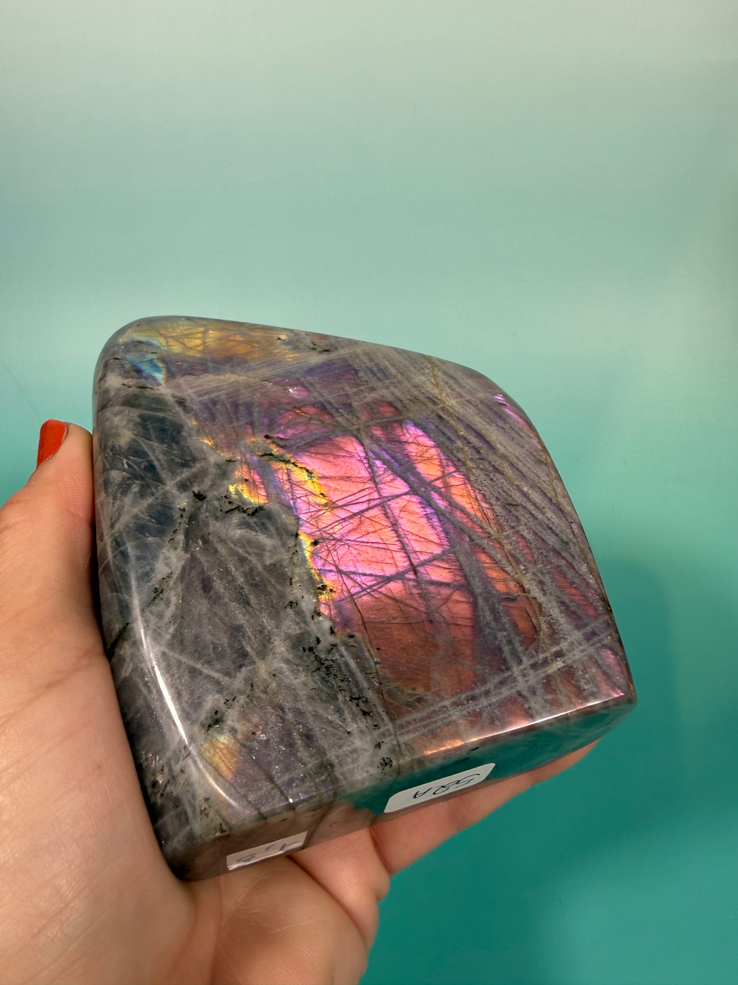 Hot pink flash labradorite Freeform A