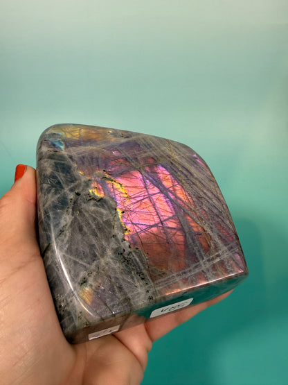 Hot pink flash labradorite Freeform A