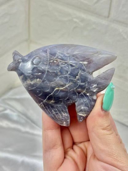 Adorable purple chalcedony fish