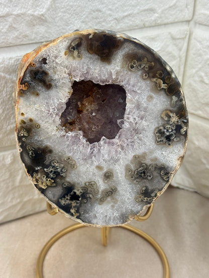 You pick! Agate geodes on stands from Brazil