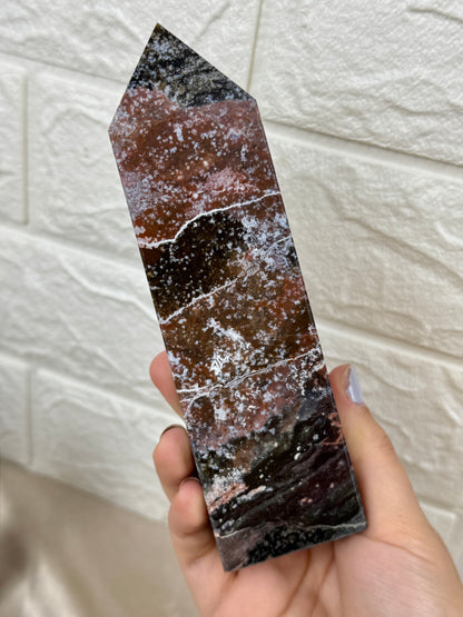You pick! “Berry” sea jasper towers from Madagascar