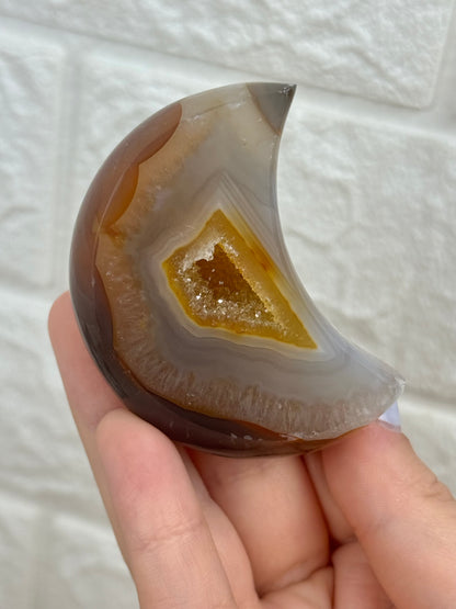 You pick! Druzy agate moons on stands from Brazil