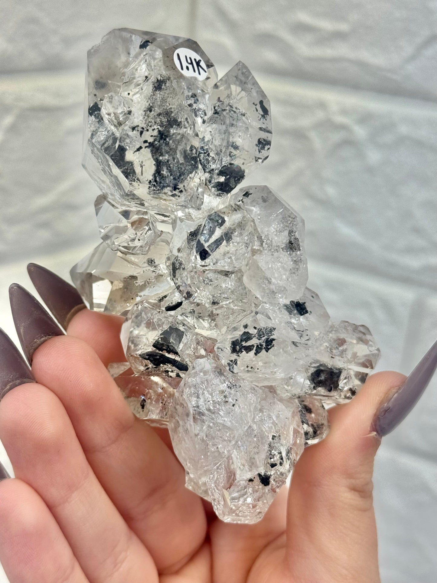 High-grade collectors Herkimer diamond chain from New York
