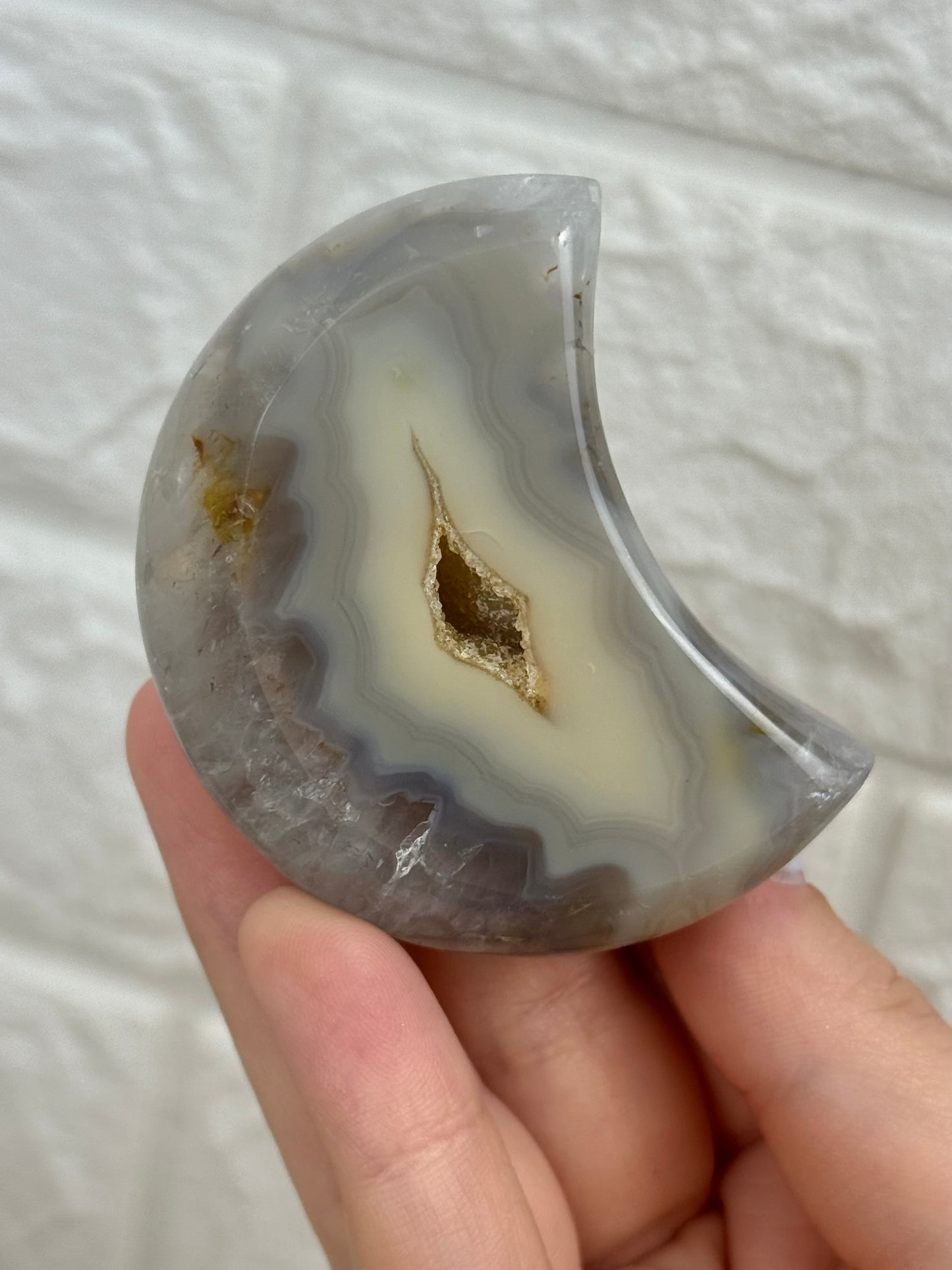 You pick! Druzy agate moons on stands from Brazil