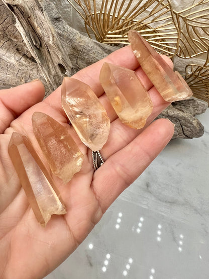 1 SM pink lemurian quartz point from Brazil