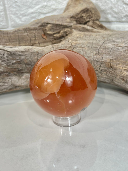 Juicy honey calcite sphere A