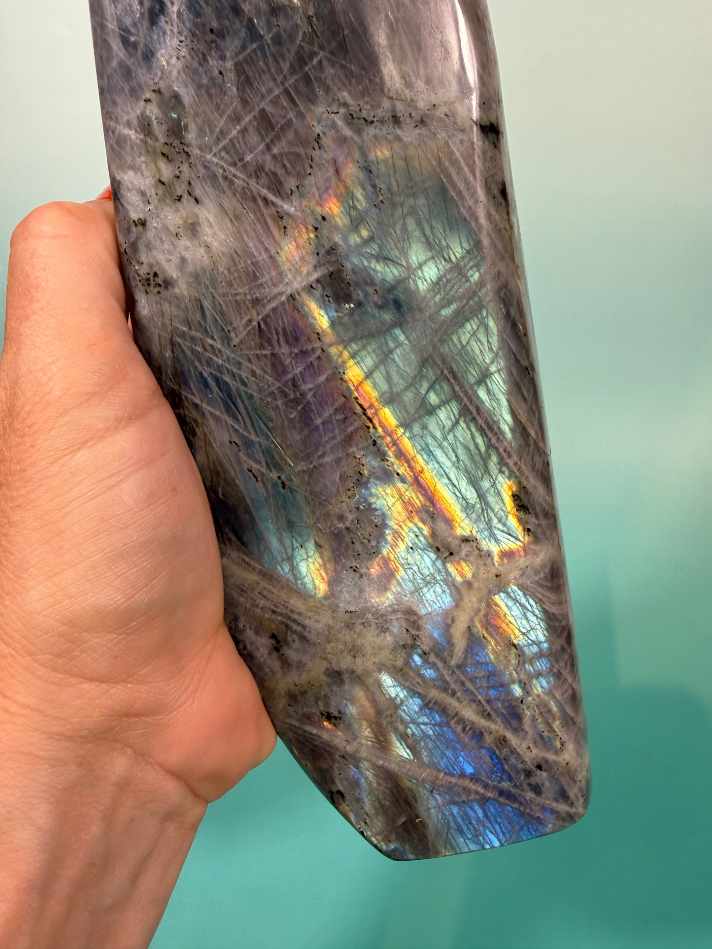 Incredible “unicorn” flash labradorite Freeform B