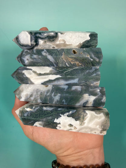 1 moss agate tower