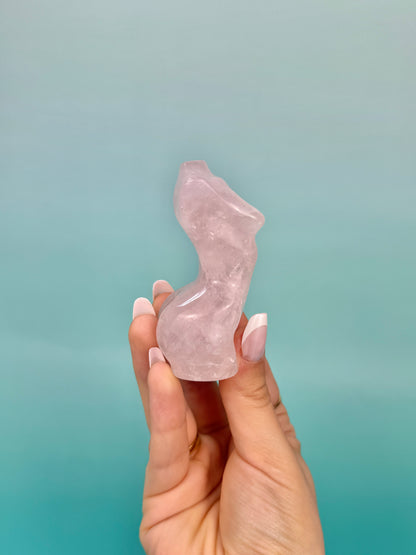 Rose quartz goddess body