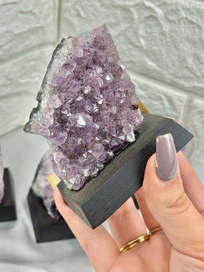 1 raw amethyst on stand from Brazil