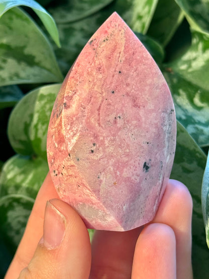 1 Peruvian pink rhodonite flame