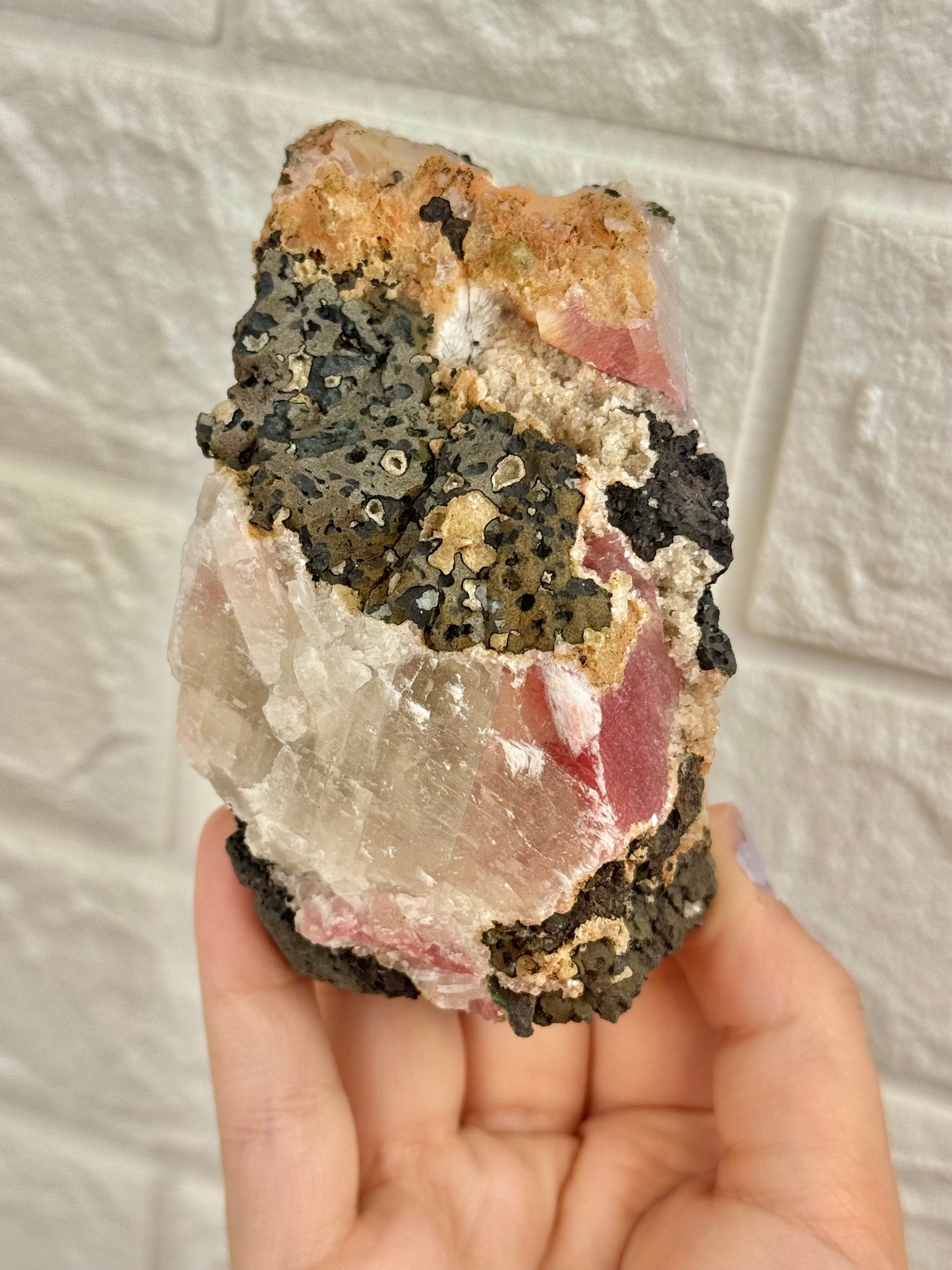 You pick! Moldy raspberry calcite from India