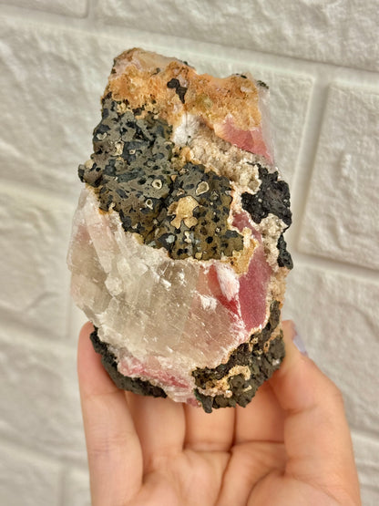 You pick! Moldy raspberry calcite from India