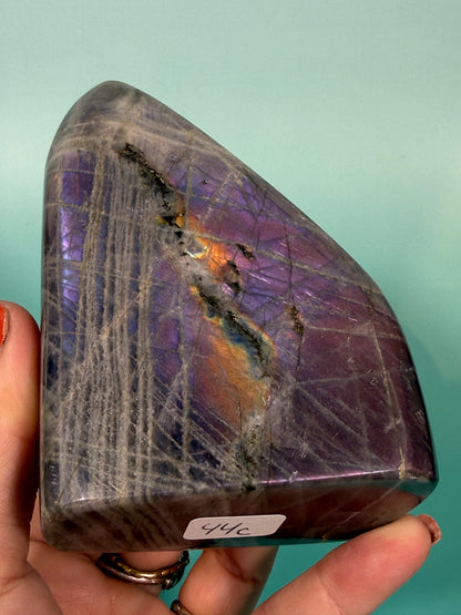 Stunning hot pink flash labradorite Freeform C
