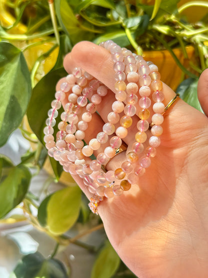 6mm Flower Agate bracelet