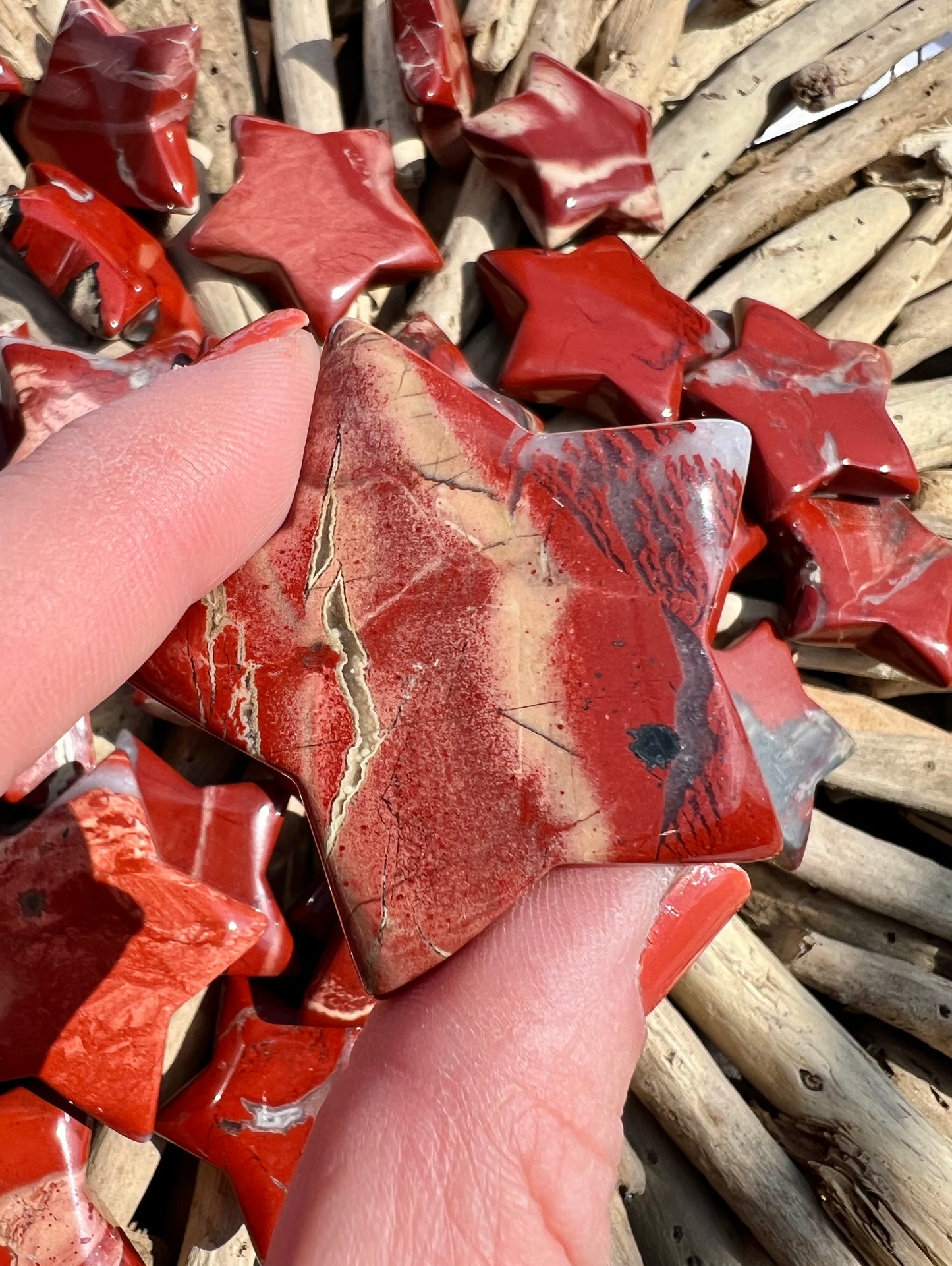 1 stunning red jasper star