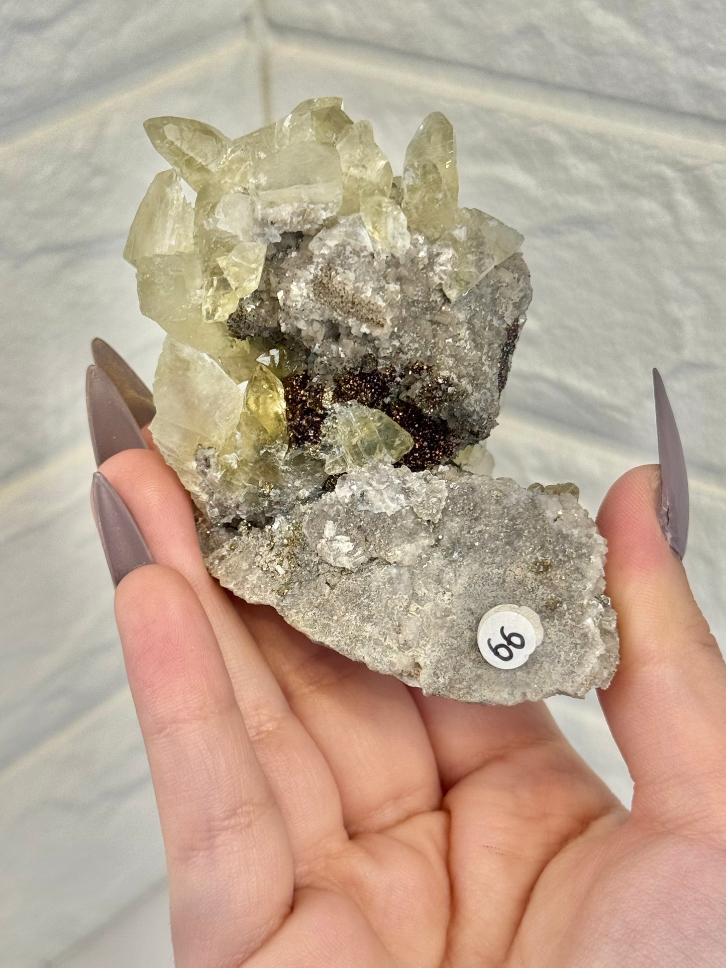 Calcite, marcasite from the sweetwater mine, Missouri