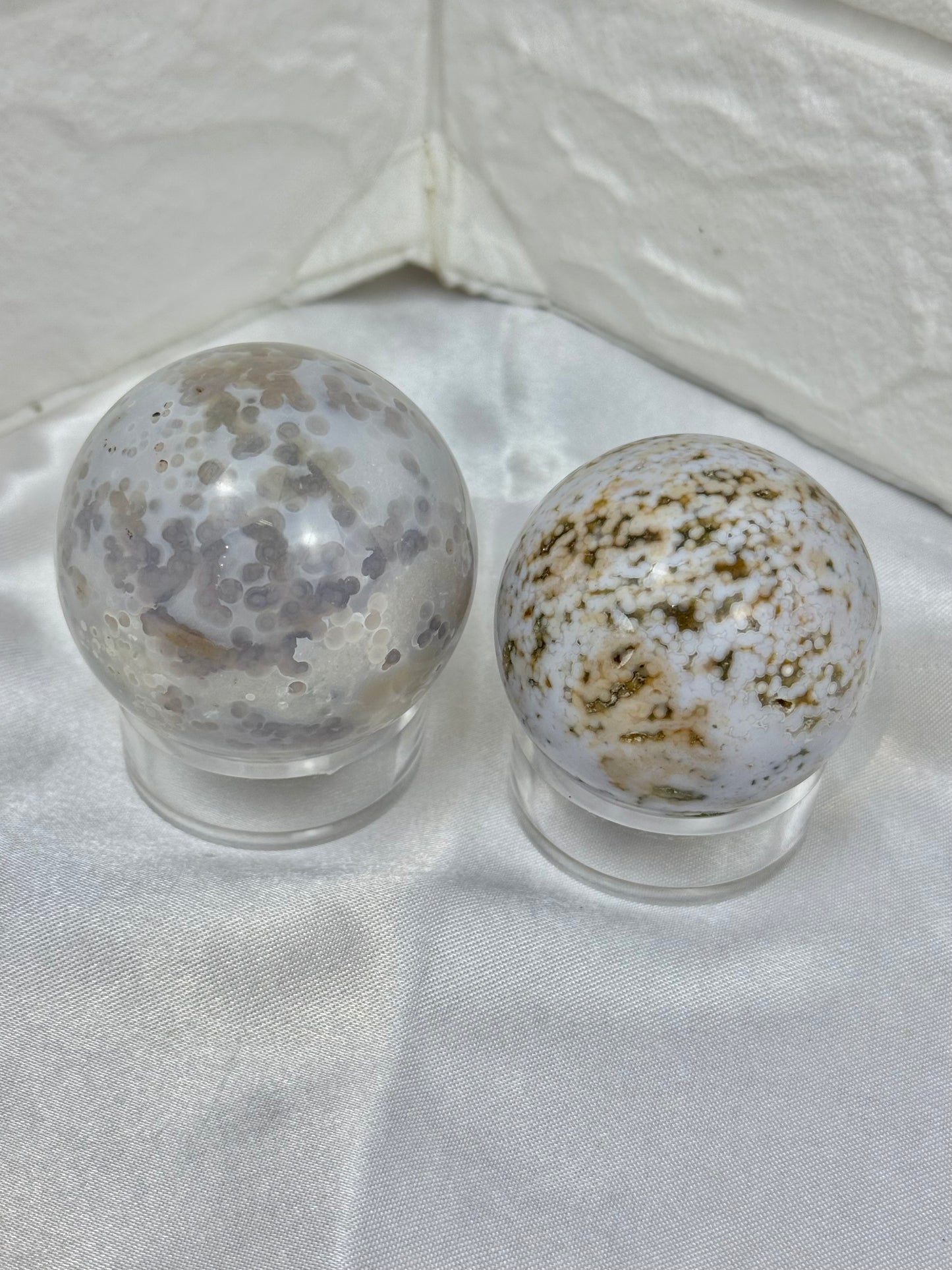 You pick! Orbicular sea jasper spheres from Madagascar