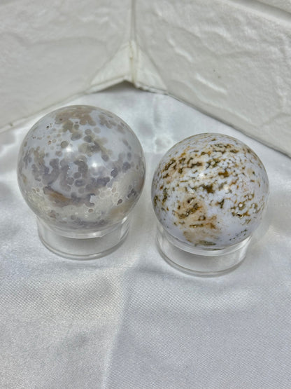 You pick! Orbicular sea jasper spheres from Madagascar