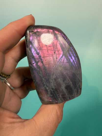 Hot pink flash labradorite Freeform T