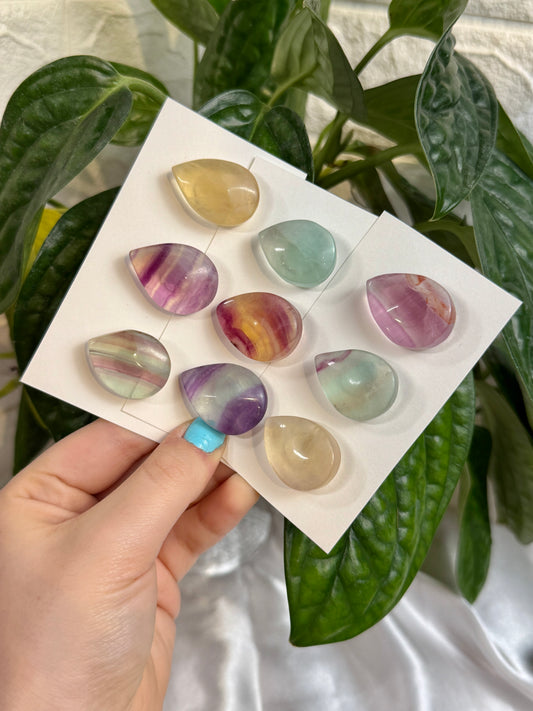 1 auramoon candy fluorite teardrop pack