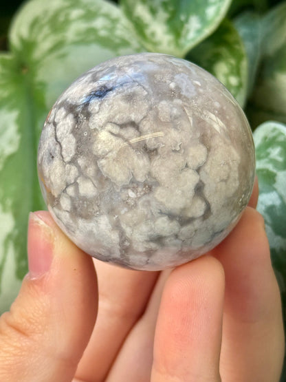 You pick! Stunning flower agate sphere