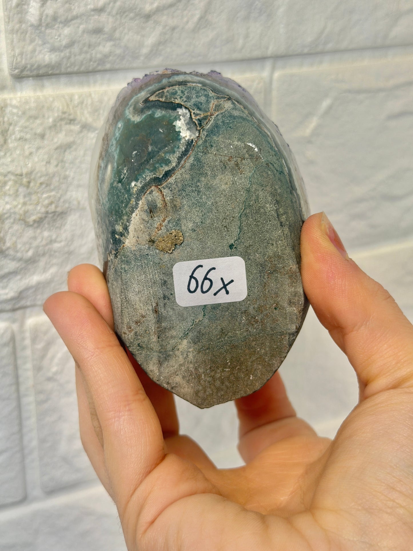 Stunning Purple Uruguay amethyst with calcite X