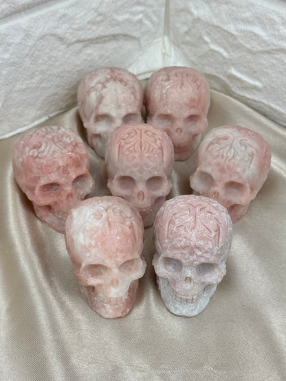 1 pink opal sugar skull