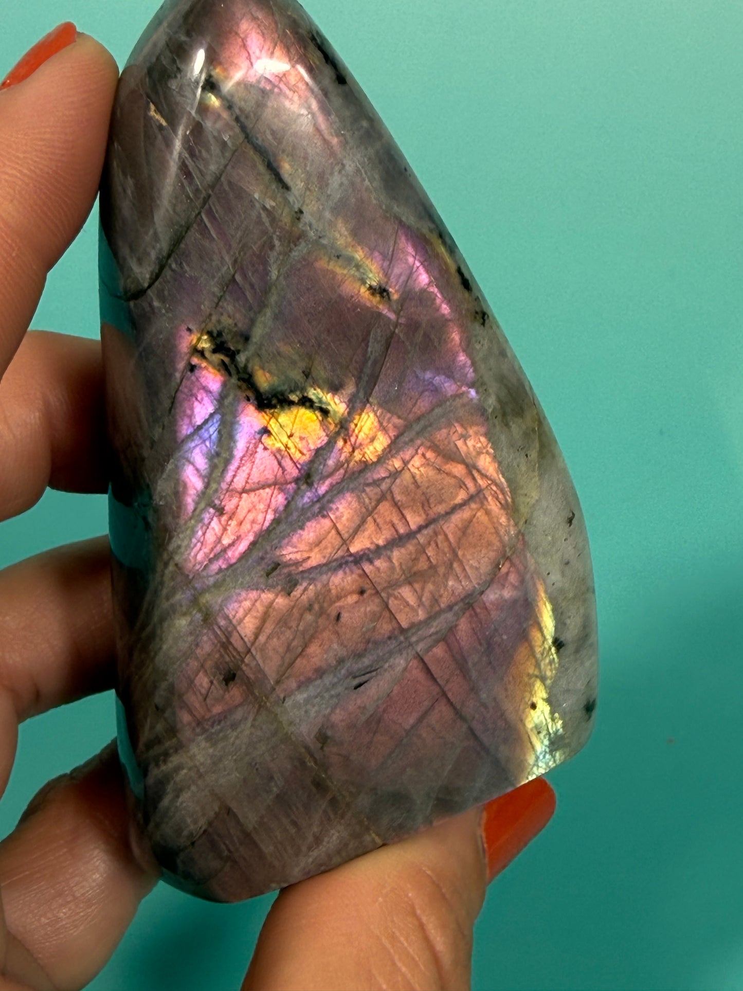 Pink flash labradorite Freeform P
