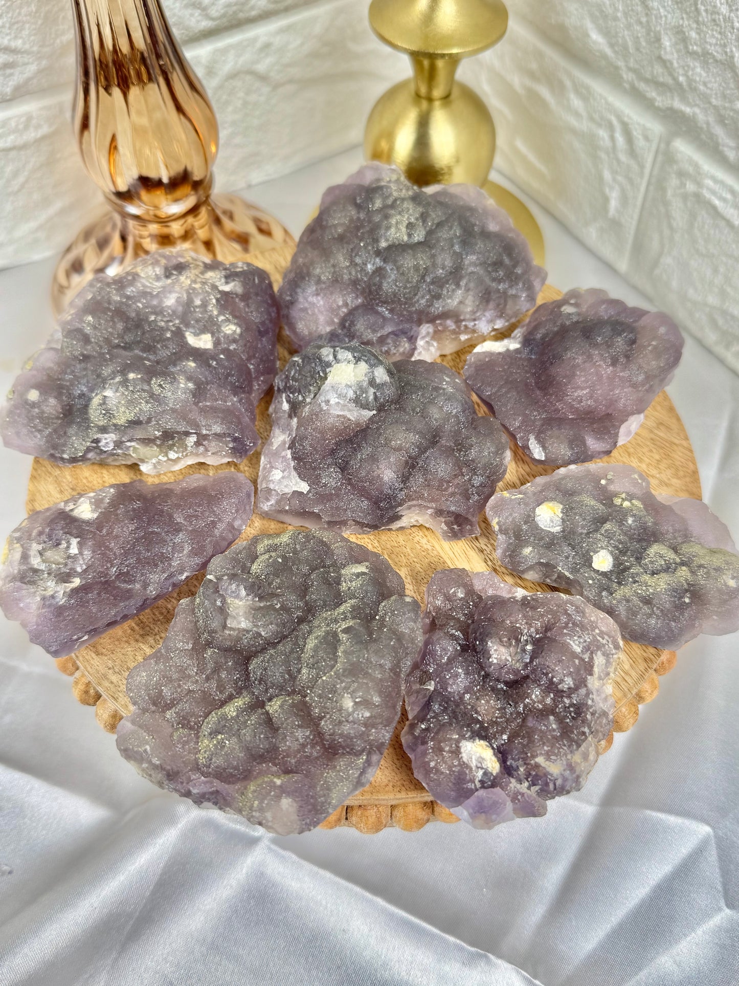 You pick! Stunning boytroydal purple fluorite with pyrite inclusions from Henan, China