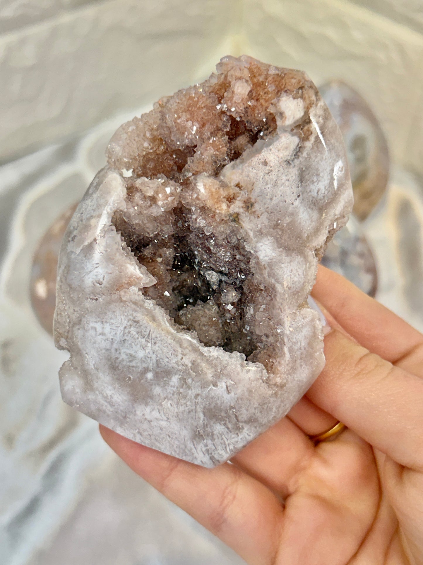 You pick! Stunning Pink amethyst x flower agate flames