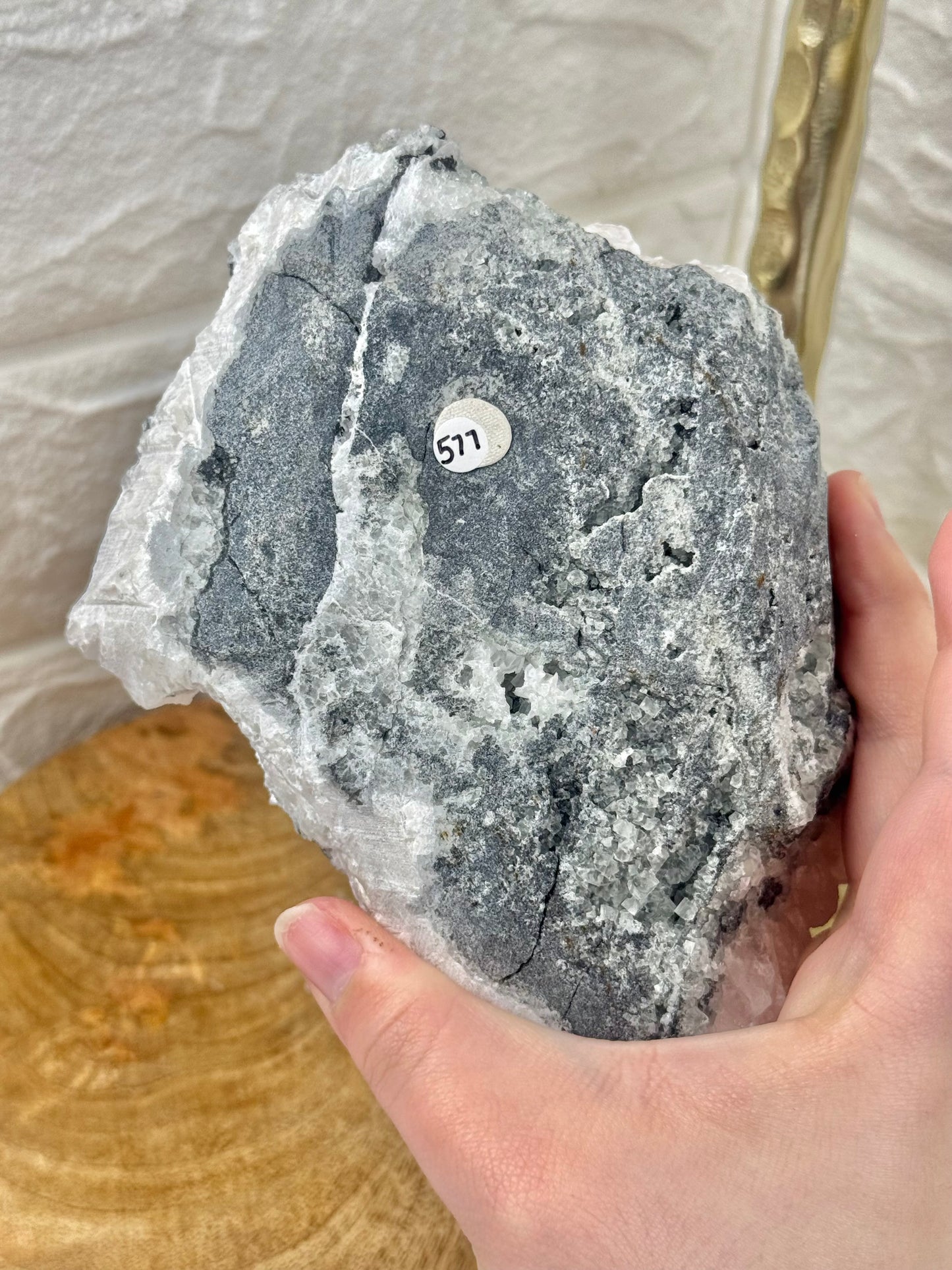 Insane AAA pink coin calcite with fluorite specimen from China (UV REACTIVE)