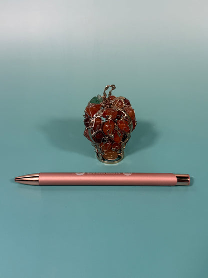 MED carnelian wire wrapped apple