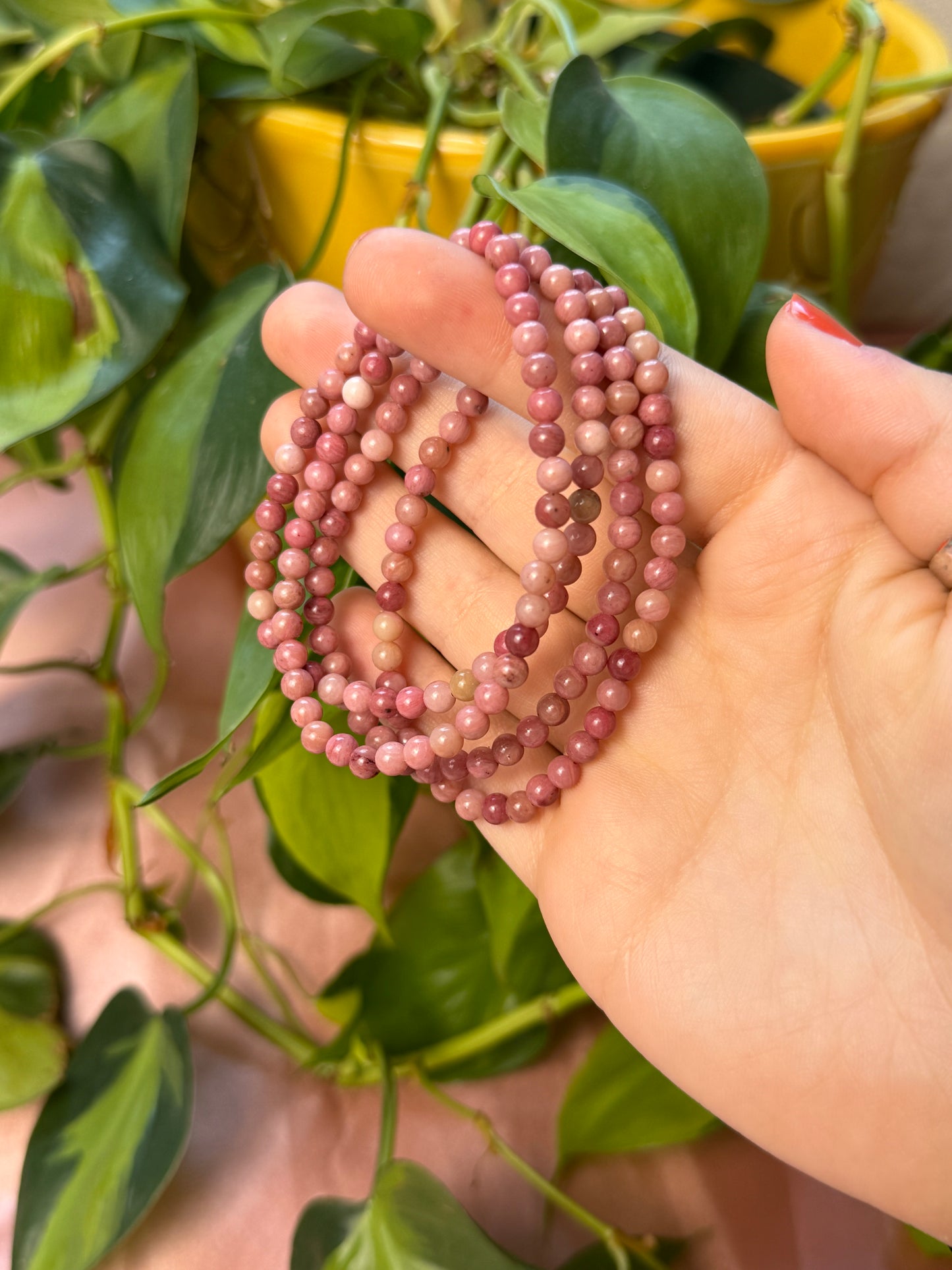 4MM Rhodonite bracelet