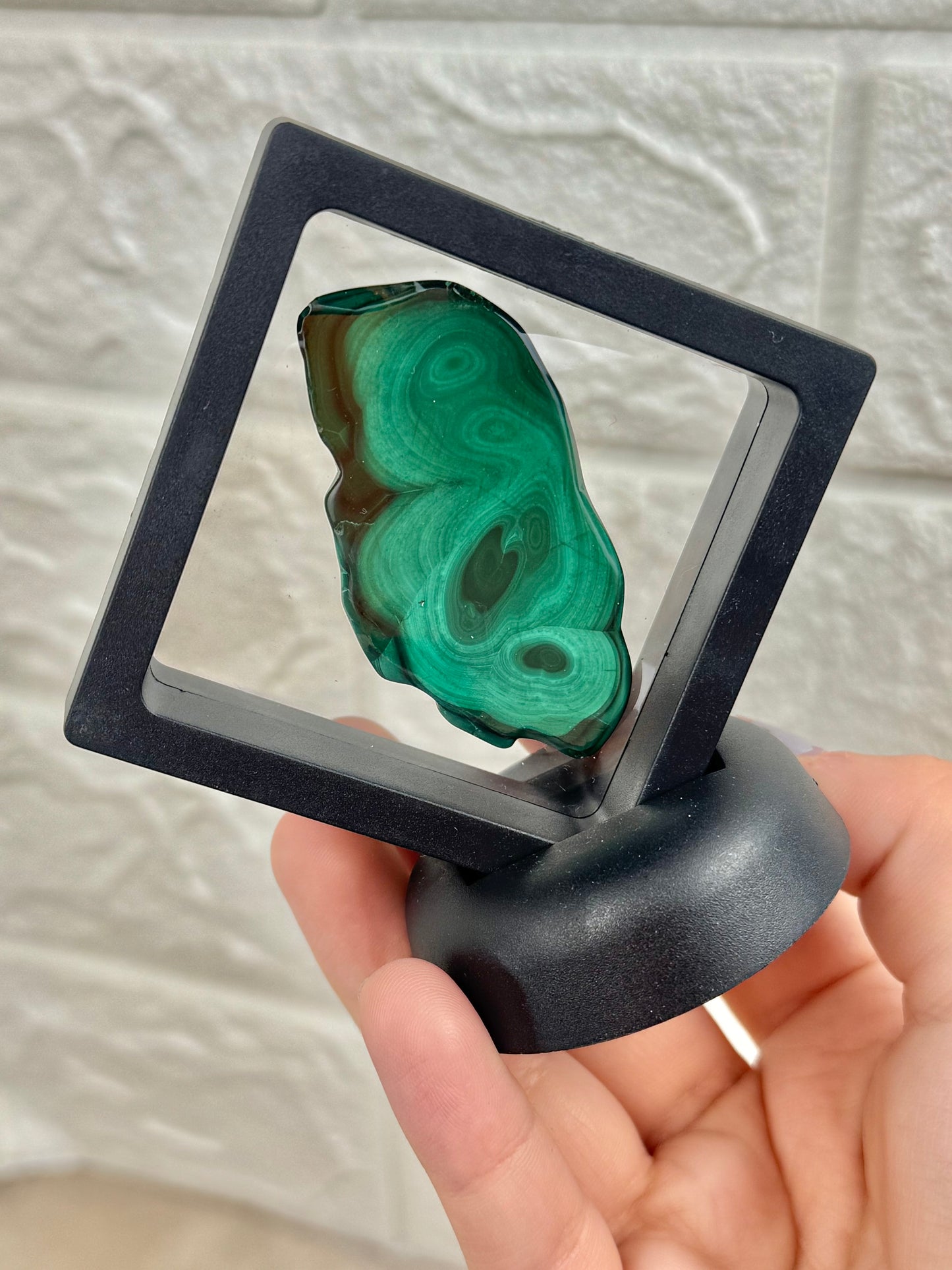 You pick! Malachite slabs in black case