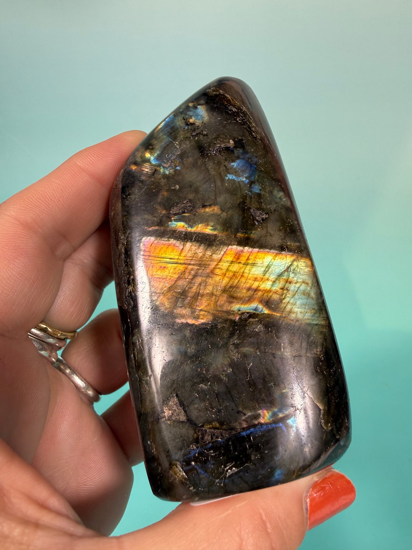 Rainbow flash labradorite Freeform K