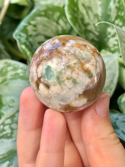 You pick! Stunning flower agate sphere